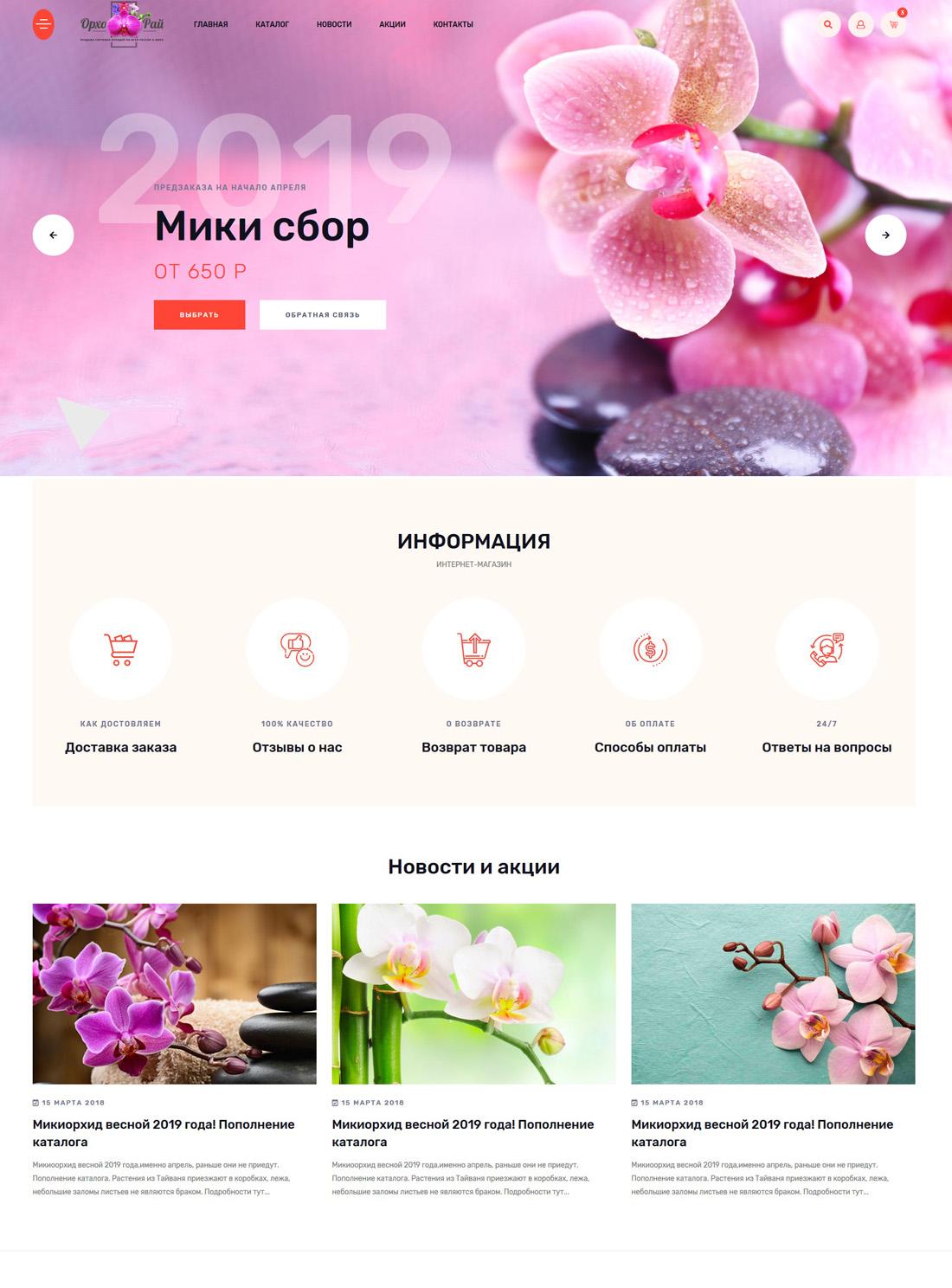 Сайт орхорай продажа оптом цветов и саженцев, интернет магазин цветов разработка веб студия